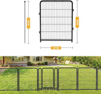 Doorless Dog Playpen 56inch 10 Panels, Dog Fence Outdoor for Yard, Garden Fence for Medium/Large Pets. Black Dog Pens Total22.1 Ft(L)