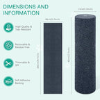 ORIA Cat Scratching Mat, Cat Scratch Furniture Protector, Trimmable Self-Adhesive Climbing Cat Scratcher Mat, Replacement Carpet Pad for Cat Tree Post Shelves Wall, 2 Meters, Grey