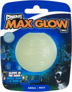 Chuckit! Glow in the Dark Bouncy Balls - Ball for Dogs, Chuckit Dog Toy, Max Glow Balls - Small, 2 Inch, Pack of 1