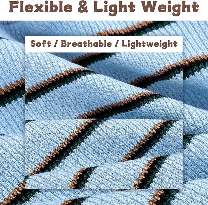 Dog Shirt, Pet Clothes for Chihuahua, Yorkie Teacup Costumes Striped, Small Dogs Sleeveless Tank Top Vest, Breathable Cotton Puppy T-Shirt, Cat Apparel Outfit (Blue, XS)