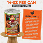 Chef Scoochie's Tender Chicken Chunks in Gravy Wet Cat Food - Easy Open Pop-Top Cans - Protein & Essential Nutrients - Gourmet Meal for Indoor & Outdoor Cats 12 Cans (14 oz e.)