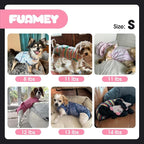 FUAMEY Dog Recovery Suit Male,Dogs Surgery Neuter Suits Puppy Spay Shirts for Female Protect Dog's Skin Anti Licking Abdominal Wounds Doggie Onesie Pet Bodysuit Alternative to Cone Red Stripes S
