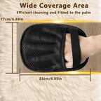 Pet Hair Removal Glove, Reusable Washable Pet Hair Remover for Cats Dogs, Electrostatic Cat Grooming Gloves for Pet Hair, Efficient Dog Hair Remover for Couch,Furniture,Clothes (Black)