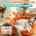 Cat Calming Treats, 500 Crunchy & Creamy Calming Cat Treats with Melatonin, Chamomile for Cats Stress and Anxiety Relief - Travel, Boarding, Vet Visits, Separation Anxiety, Chicken and Krill Flavored