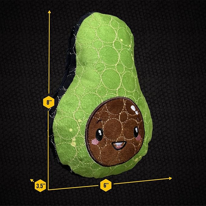 Bite Force - Durable & Strong Dog Toy Avocado Squeaker, Kevlar-Reinforced for Aggressive Chewers for Small Medium Large Dogs - Green.