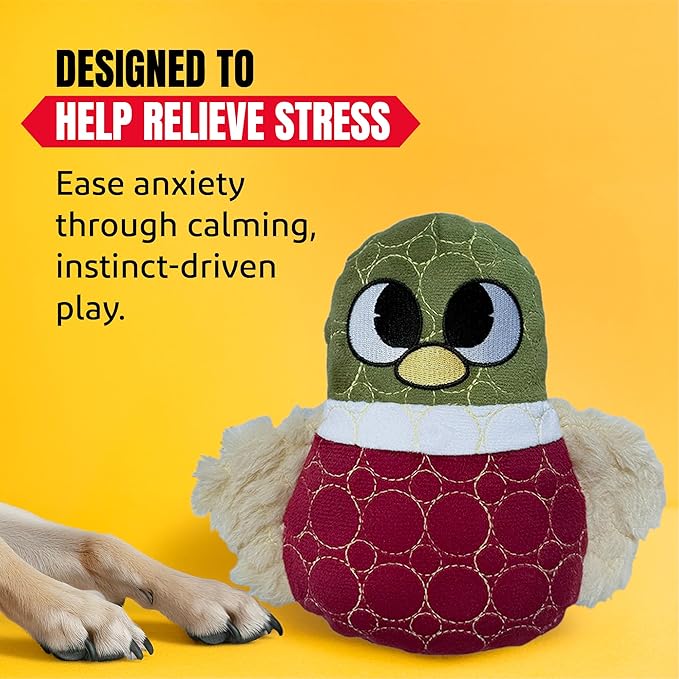 Bite Force -Durable & Strong Dog Toy Beak with Squeaker, Kevlar-Reinforced for Aggressive Chewers for Small Medium Large Dogs - Dark Red.