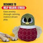 Bite Force -Durable & Strong Dog Toy Beak with Squeaker, Kevlar-Reinforced for Aggressive Chewers for Small Medium Large Dogs - Dark Red.