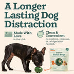 WOOF Pupsicle Refill Pops - Low-Mess Dog Snacks - with Peanut Butter and Beef - Dog Treats - Long Lasting - XL Pops - 5 Count