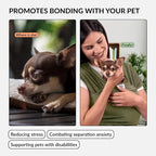 Dog Sling Carrier for Small Dogs - Anti-Anxiety Cat Sling, Puppy Pouch - Pet Sling in Gray Black Blue Green Pink Yellow (Green, Standard)