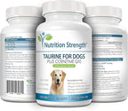 Taurine for Dogs, Support for a Healthy Heart Function, Resist Inflammatory Diseases, with Coenzyme Q10 to Help Manage Heart Failure and DCM in Dogs, 120 Chewable Tablets