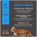 Tiki Cat Solutions Mineral Balance Mousse, Supports Urinary Health, Tuna & Salmon Recipe, 2.4 oz. Pouch (12 Count)