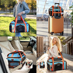 Petskd Top-Expandable Pet Carrier 19x13x9 Inches Southwest Allegiant Airlines Approved, Soft-Sided Carrier for Small Dog Under 12 lbs and Large Cat Under 15 lbs(Blue)