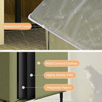 Large Cat House for Outdoor Cats Weatherproof, Indestructible Feral Cat House for Outside, Waterproof Elevated Kitty Pet House with Soft Pad, Extra Roof Cover, Easy Assembly, Barn, Porch