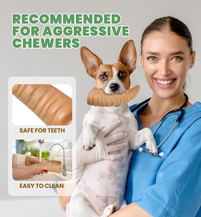 Durable Dog Chew Toy for Aggressive Chewers, Ultra Tough Dental Toy for Teeth Cleaning, Boredom Anxiety Relief, Long-Lasting Toy for All Dog Sizes & Teething Puppies, Keep Them Busy