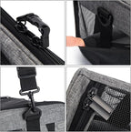 Pet Carrier for Small Cats Dogs, Dog Carrier Travel Bag with Adequate Ventilation, 5 Mesh Windows, 3 Entrance, Locking Safety Zippers, Padded Shoulder and Carrying Strap, Medium