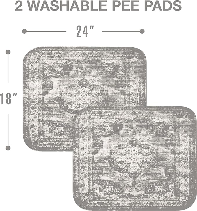 PUPIBOO Washable Pee Pads for Dogs and Cats - Super Absorbent Reusable Puppy Training Pads - 100% Waterproof, Leak-Proof & Non-Slip Whelping Pads for Pet Housebreaking