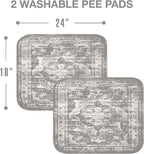 PUPIBOO Washable Pee Pads for Dogs and Cats - Super Absorbent Reusable Puppy Training Pads - 100% Waterproof, Leak-Proof & Non-Slip Whelping Pads for Pet Housebreaking