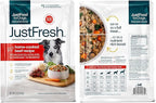 JustFoodForDogs JustFresh Home-Cooked Chicken and Beef Dog Food Variety Pack with No Preservatives, Resealable Packaging, Human Grade Wet Dog Food, 12 oz - 8 Pack