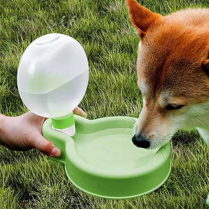 Portable Pet Travel Water Bottle with Collapsible Drinking Bowl, Leak-Proof & Lightweight Dispenser for Dogs & Cats, Ideal for Walking, Hiking & Outdoor Adventures