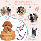 Puppy 3 Pack Cotton Knot Rope Toys for Small Dogs & Puppies, Durable Teething & Tug of War Chew Toy, Safe Interactive Toy for 2-8 Months Pets and High Active Puppy (Pink, Small)