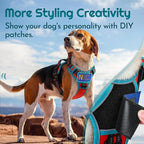 Eagloo Dog Harness Small Sized, Easy Wearing with 3 Buckles, Adjustable No Pull Pet Harness with 2 Rings for Walking, No Chock Reflective Soft Padded Vest with Control Handle, Red & Teal, S