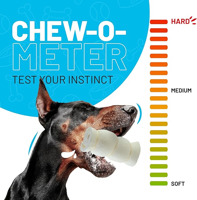 Sitka Farms Beef Cheek ROLL Natural 5-6 Inch (4 Count) Extra Thick Dog Chew Bones No Rawhide Sourced from Free Range Grass Fed/Healthy Teeth and Gums for Small Medium and Large Dogs