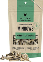 Vital Essentials Minnows Cat Treats, 1 oz | Freeze-Dried Raw | Single Ingredient | Grain Free, Gluten Free, Filler Free