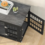 26 Inch Heavy Duty Dog Crate Furniture for Small Dogs, Decorative Pet House End Table, Wooden Cage Kennel Furniture Indoor, Gray