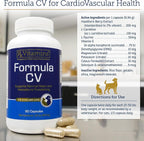 Rx Vitamins Formula CV - Hawthorn Berry Capsules with Taurine for Dogs & Cats - Heart Health Supplements Enhanced with Magnesium and Potassium - Senior Dog Vitamins and Senior Cat Vitamins - 90ct