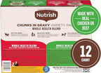 Nutrish Chunks in Gravy Variety Pack Wet Dog Food, 13 oz. Cans, 12 Count