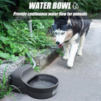 Automatic Water Dispenser for Dogs, Patented 2L Dog Water Bowl Dispenser, Automatic Chicken Waterer Fit 3/4'' GHT Faucet, Water Hose, Copper Connector Outdoor Dog Water Bowl for Livestock Animal