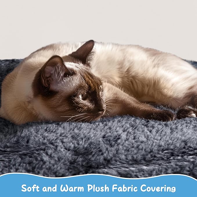 Yaheetech Cat Tree Tower, 40-Inch Condo with Hammock, Oversized Soft Platform, Scratching Board, Basket, Pet Beds & Furniture for Large Kittens, Dark Gray