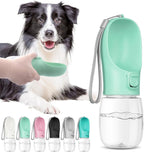 Portable Dog Water Bottle with Bowl, Leak Proof, Convenient for Walking, Hiking, Camping (Green, 12oz)