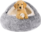 Dog Beds for Small Dogs, Cat Bed Cave, Washable Cute Cat Bed, Cozy Nook Pet Bed for Dogs or Cats, Anti-Slip Puppy Bed Fits up to 12 lbs Pets(Grey, 20" x 20")