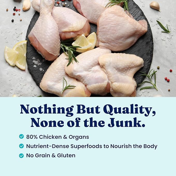 Solid Gold Air Dried Dog Food Toppers for Dry Food - Healthy Dog Treats w/Real Chicken & Superfoods - Serve as a Complete Meal, Topper or Treats - Supports Muscle Growth, Immunity & Digestion - 1lb