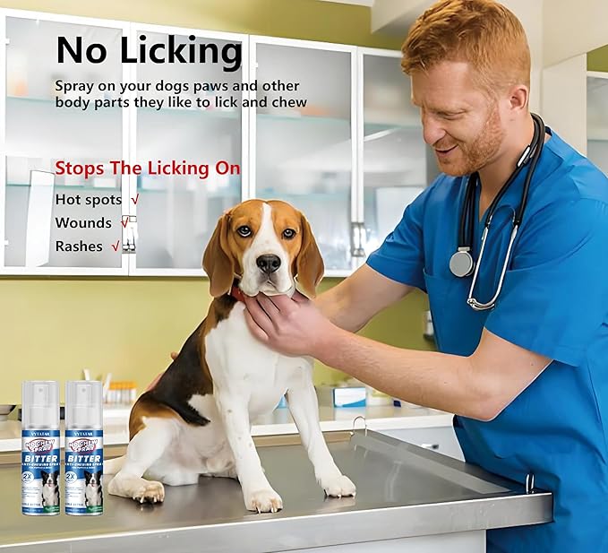 No Chew Spray for Dogs, No Chew Deterrent to Stop Chewing Furniture & Licking Hot Spots, Natural & Alcohol-Free, Indoor/Outdoor Use (2 X 3.38 fl oz)