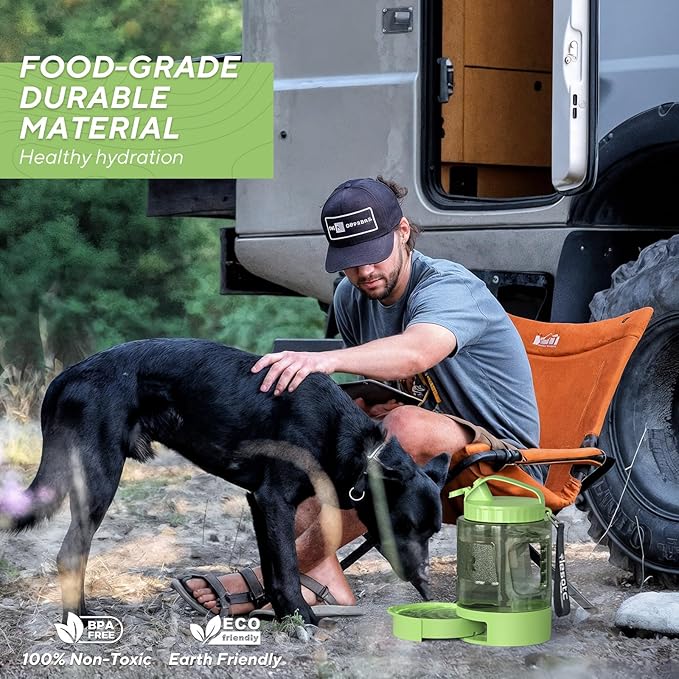 Portable Dog Travel Water Bottle - 77oz Large Travel Water Bowl for Dogs Camping Hiking Beach Traveling Essentials,Big Pet Bottles Bowl Water Dispenser for On The Go Park Car Walking Accessories