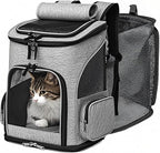 Expandable Cat Backpack Carrier – Airline Approved Pet Carrier for Small Cats Dogs Up to 17 Lbs, Travel Backpack with Breathable Mesh for Outdoor Camping Hiking