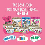 B.F.F. Play - Best Feline Friend Paté Lovers, Aw Yeah!, Tuna & Salmon Oh Snap! with Tuna & Salmon, 2.8oz Can (Pack of 12)