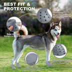 Dog Shoes Breathable Dog Shoe for Hot Pavement, Dog Booties and Paw Protectors, Non-Slip Waterproof Dog Sandals Boots (Gray, L: (3.1’’x2.5'')(L*W))