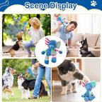 Elephant Indestructible Dog Toys - Squeak & Rope Toy for Large Dogs & Aggressive Chewers, Puppy Teething Toys