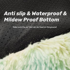 Anti Anxiety Round Fluffy Plush Faux Fur Warm Washable Dog Bed & Cat Bed, Original Bed for Small Medium Large Pets,Used to Relieve Joints and Improve Sleep（20"/24"/27''） (20", Light Green)