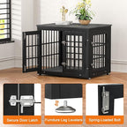 26 Inch Heavy Duty Dog Crate Furniture for Small Dogs, Decorative Pet House End Table, Wooden Cage Kennel Furniture Indoor, Gray