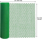 16.4 FT x 15.7 in Roll Mesh Fence, Versatile Green Plastic Fencing & Netting, Cuttable Animal Wire Mesh Fence, Durable Tree Trunk Protector, Suitable for Cat Dog Rabbit Barrier and Plant Protectors