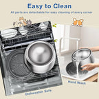 304 Stainless Steel Dog Bowls, Heavy Duty Dog Food Bowl with Extra Strong Non-Slip Mat, Thick Metal Base Water Bowl with Lick Mat for Puppies & Cats, Indoor/Outdoor (8.5 oz)