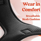 rabbitgoo Dog Harness for Large, No Pull Pet Harness with 3 Buckles, Adjustable Soft Padded Vest with Control Handle, Walking Reflective Pet Vest for Extra Large Dogs, Orange, XL