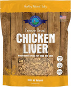Freeze Dried Dog and Cat Treats, Chicken Liver, All Natural Single Ingredient Freeze-Dried Dog Treat & Snacks, Made in USA, High Protein, Essential Nutrition Raw Food, 8oz