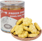 PAWUP Freeze Dried Cat & Dog Treats, Natural Quail Egg Yolk, High Fiber Pumpkin Added, High-Protein Pet Snacks for Coat & Gut Health, 3.5 oz