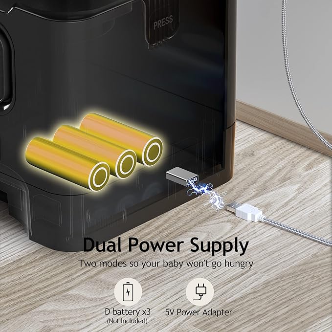 VOLUAS Automatic Cat Feeders - Pet Dry Food Dispenser with Timer, Automatic Cat Feeders with Desiccant Bag, Programmable Portion Size Control 4 Meals Per Day, 10s Voice Recorder