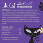 Tiki Cat After Dark Soft Pate, Beef & Beef Liver, High-Protein and 100% Non-GMO Ingredients, Wet Cat Food for Adult Cats, 3 oz. Can (12 Count)